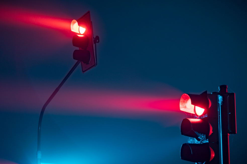 Failure to stop for a red light